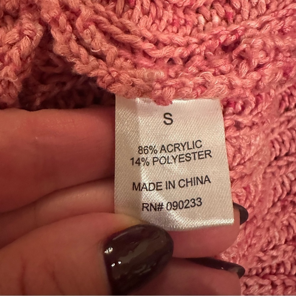 La Hearts Pink Knit cardigan - Picture 5 of 5